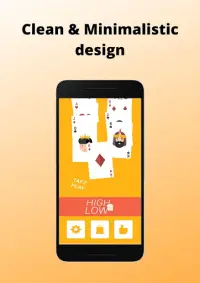 High Low (Hi-Lo): A free offline card game Screen Shot 1