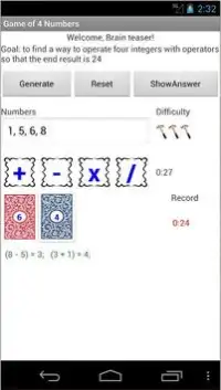 Game of 4 Numbers Screen Shot 2