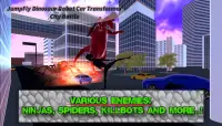 Fire Dinosaur Robot Car Transformer City Battle Screen Shot 2