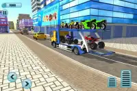 मोटरसाइकिल ट्रांसपोर्टर ट्रक: बाइक परिवहन खेल Screen Shot 7