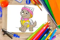 Coloring game to draw paw Screen Shot 4