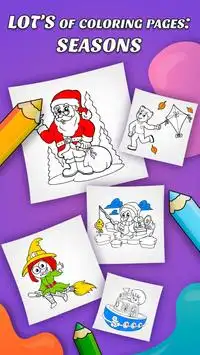 Super Coloring: Seasons for Kids and Family Screen Shot 2
