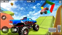Monster Jeep Stunts : Impossible City Driving Cars Screen Shot 2
