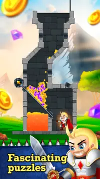 Rescue Knight - Cut Puzzle Out & Easy Brain Test Screen Shot 0