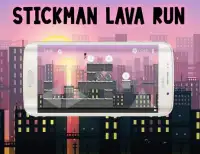 Stickman lava run Screen Shot 1