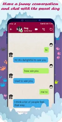 Dog cute video call and chat simulation game Screen Shot 2