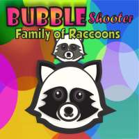Bubble Shooter - Family of Raccoons