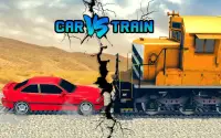 ट्रेन बनाम कार क्रैश: रेसिंग गेम्स 2019 Screen Shot 1