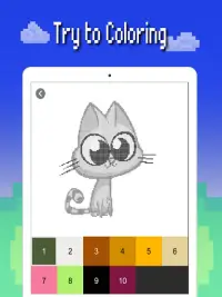 Kucing Warna dengan Nomor: Pixel Art Coloring 2019 Screen Shot 7