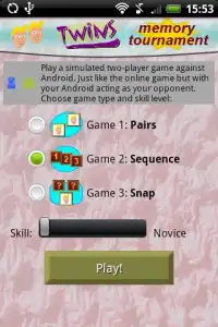 Twins Memory Tournament Screen Shot 5