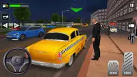 محاكي قيادة سيارات تاكسي المدن Screen Shot 1
