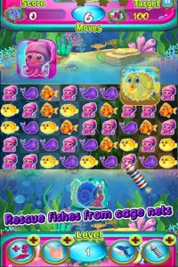 Ocean Fish Blast- Aquarium treasure match 3 Screen Shot 2