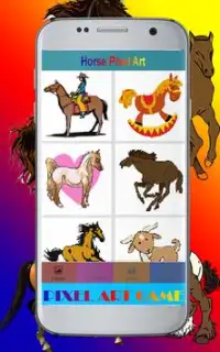 Cavallo Disegna Colore per numero Pixel Art 2018 Screen Shot 0