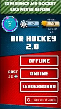 Воздушный хоккейный онлайн-мультиплеер 2.0 Screen Shot 1