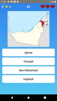 Émirats Arabes Unis: les provinces - Quiz de géogr Screen Shot 1