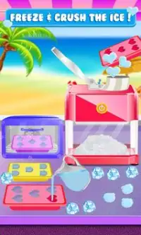 Snow Cone Maker 2017 - Beach Party Food Games Screen Shot 1