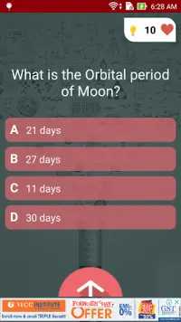 Earth Science Quiz Screen Shot 1