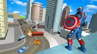 Battenti supereroi Captain Robot Crime City Battle Screen Shot 1