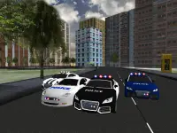 3D-Polizeiwagen-Rennläufer Screen Shot 1