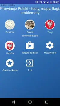 Województwa (prowincje) Polski - test, mapy, flagi Screen Shot 2