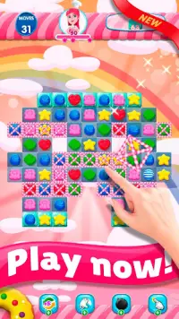 Sweet Sugar Match 3 - Free Candy Smash Game Screen Shot 7