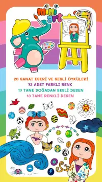 Mini Art: Öykülü, Sesli, Animasyonlu Boyama Kitabı Screen Shot 0