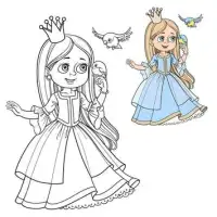 princess coloring book for girls Screen Shot 1