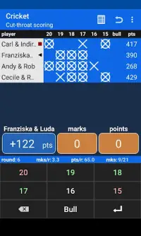 Darts Scoreboard Screen Shot 2