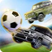 Fußball im Auto Gelik gegen UAZ