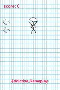 Stickman Fly W Niebie Screen Shot 0