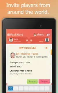 Rackword - Online word game Screen Shot 8