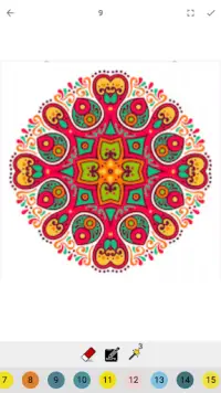 Pixel Mandala Color by Number - Paint and Coloring Screen Shot 3