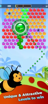 Bubble Honey Shooter Screen Shot 1