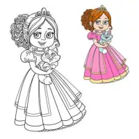 princess coloring book for girls Screen Shot 0