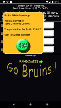 Trivia & Schedule Bruins Fans Screen Shot 4