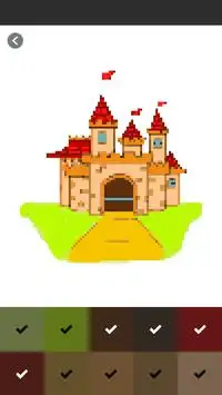 Great Castle Pixel Art Color By Number Screen Shot 3