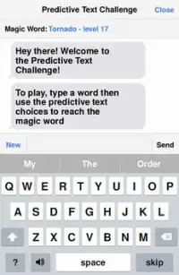 Predictive Text Challenge Screen Shot 2