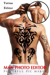 Man Tattoo & Hairstyle Editor Screen Shot 1