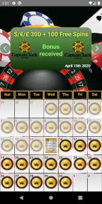 Gambling Calendar Screen Shot 1