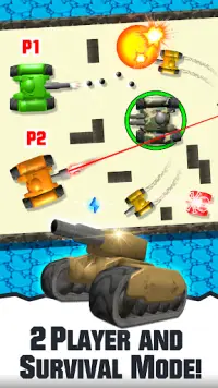 2 Player Tank Wars Screen Shot 0
