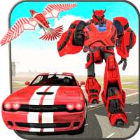 Flying Robot Eagle - Muscle Car Robot Transform