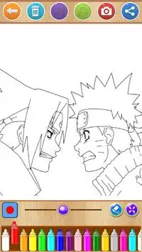 Naruto VS Sasuke Coloring Book Screen Shot 4