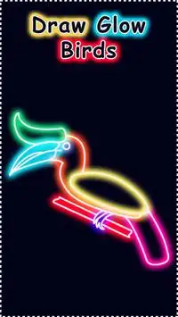 Learn To Draw Glow Birds Screen Shot 3