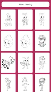 PJ Superheroes Masks Coloring Screen Shot 0