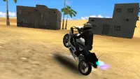 Police Motorbike Desert City Screen Shot 5