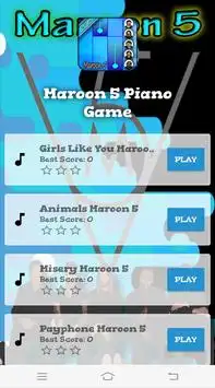 Maroon 5 Piano Game Screen Shot 0