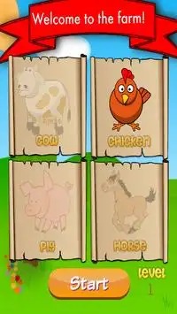 Farm Animals Memory Game Kids Screen Shot 2