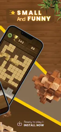 Wood block puzzle - classic Screen Shot 3