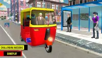 上り坂の自動人力車タクシー3D Screen Shot 0