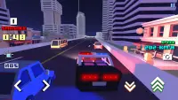 Blocky Car Racer - لعبة سباق Screen Shot 1